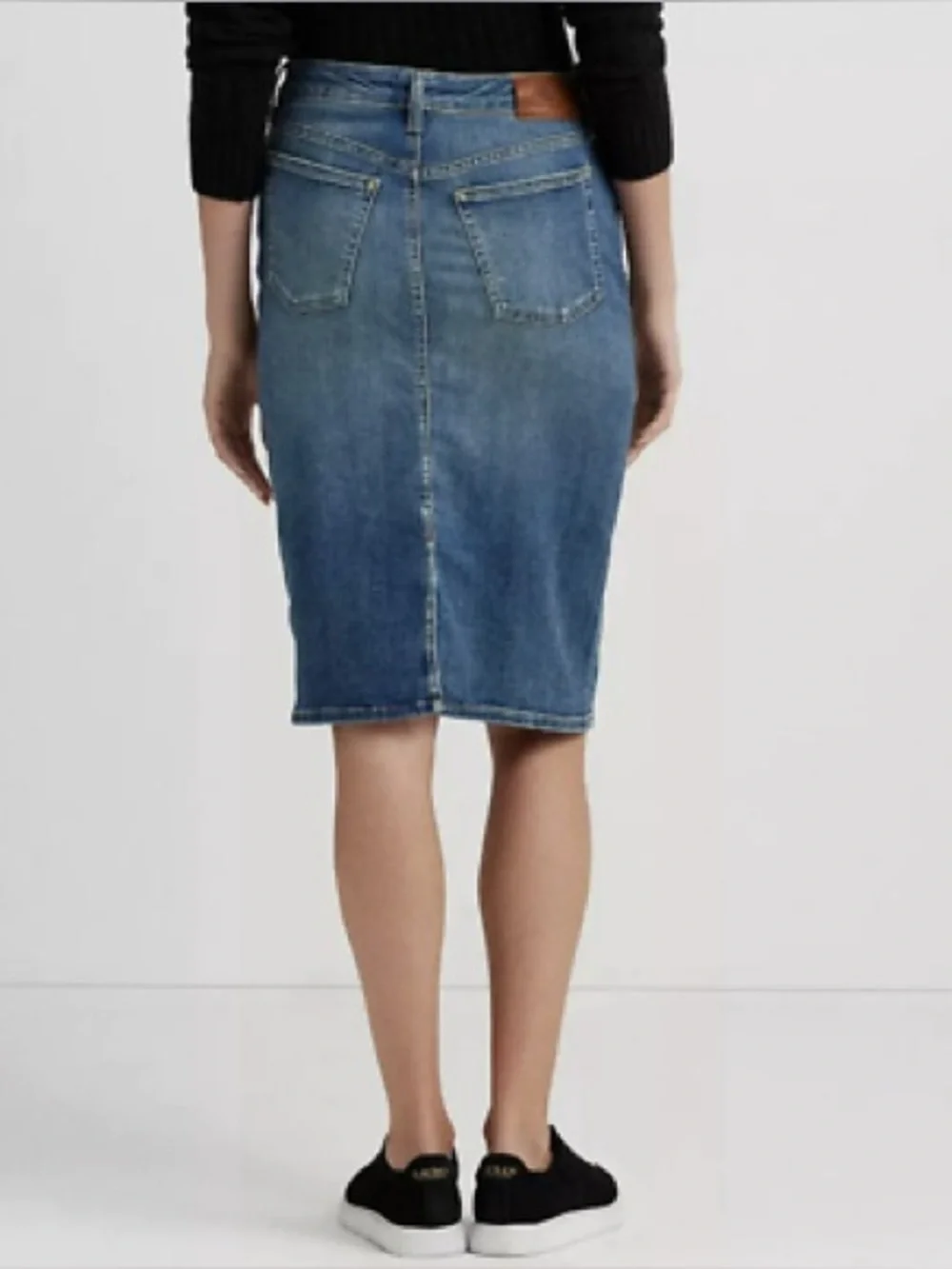 NWT Lauren Ralph Lauren Medium Blue Denim Pencil Skirt